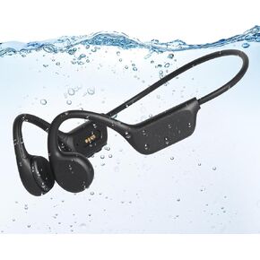 Swimming Headphones, IPX8 Waterproof Bone Conduction Headphones, 32G Memory Sports Headphone, Open Ear Bluetooth 5.4 Underwater Headphone for Running, Cycling in Saudi Arabia