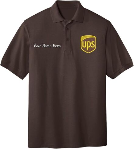 سويت شيرت بغطاء رأس مطرز من ALLNTRENDS UPS United Parcel Service (2XL، بني) in Kuwait