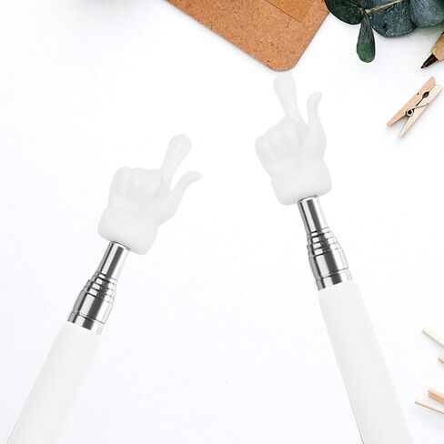 2 PCS Telescopic Pointer Pointer إصبع ، مؤشرات مؤشر اليد القابلة للسحب للفصول الدراسية ، مؤشر مؤشر مؤشر القابل للتمديد المصغرة عصا المدرسة الابتدائية لمستلزمات مدرس روضة الأطفال (أبيض) in Saudi Arabia