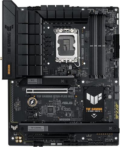 ASUS TUF Gaming B760-PLUS WiFi Intel B760 LGA1700 DDR5 7200 DP HDMI 3X M2 USB3.2 AX WiFi + BT 2.5Gbit LAN up to ATX 128GB ram Support, ASUS 5X TUF Motherboard Protection III in Saudi Arabia