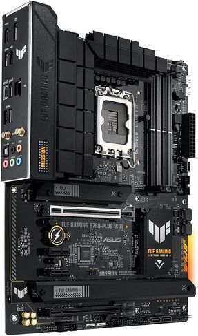 ASUS TUF Gaming B760-PLUS WiFi Intel B760 LGA1700 DDR5 7200 DP HDMI 3X M2 USB3.2 AX WiFi + BT 2.5Gbit LAN up to ATX 128GB ram Support, ASUS 5X TUF Motherboard Protection III in Saudi Arabia