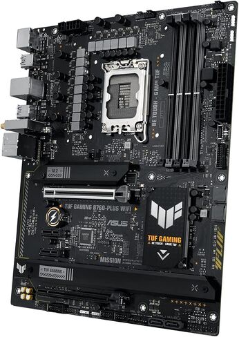 ASUS TUF Gaming B760-PLUS WiFi Intel B760 LGA1700 DDR5 7200 DP HDMI 3X M2 USB3.2 AX WiFi + BT 2.5Gbit LAN up to ATX 128GB ram Support, ASUS 5X TUF Motherboard Protection III in Saudi Arabia