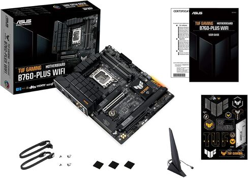 ASUS TUF Gaming B760-PLUS WiFi Intel B760 LGA1700 DDR5 7200 DP HDMI 3X M2 USB3.2 AX WiFi + BT 2.5Gbit LAN up to ATX 128GB ram Support, ASUS 5X TUF Motherboard Protection III in Saudi Arabia