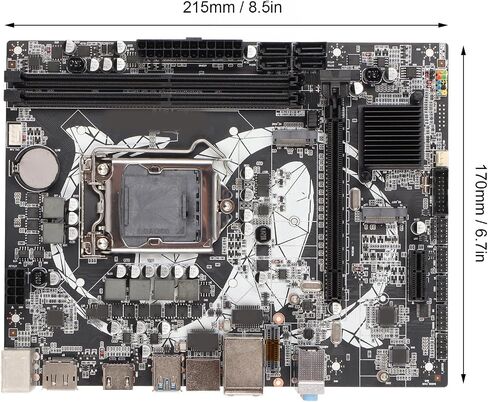 Heayzoki B460M Motherboard ، PC Desktop Mainboard ، قناة DDR4 LGA 1200 2 Gigabit NIC Support HD Multimedia Interface SATA3.0 MAINBOARK in Saudi Arabia