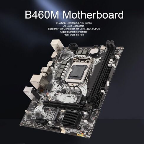 Heayzoki B460M Motherboard ، PC Desktop Mainboard ، قناة DDR4 LGA 1200 2 Gigabit NIC Support HD Multimedia Interface SATA3.0 MAINBOARK in Saudi Arabia