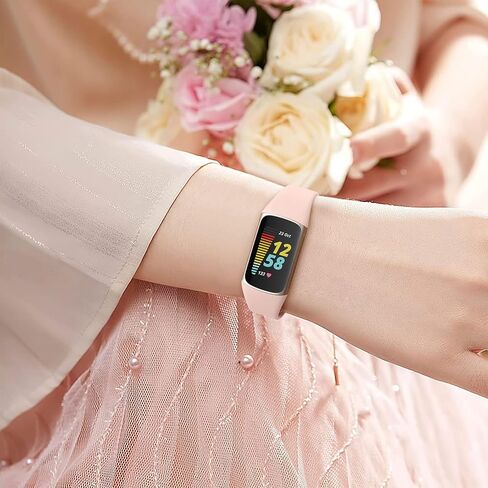 3 حزم نطاقات متوافقة مع Fitbit Charge 5/Charge 6 نطاقات للنساء ، والسيليكون الرياضي الناعم Slim Slim Strap Association Prescons Brachband Presconsists for Fitbit Charge 5/Charge 6 Fitness Tracker in Saudi Arabia