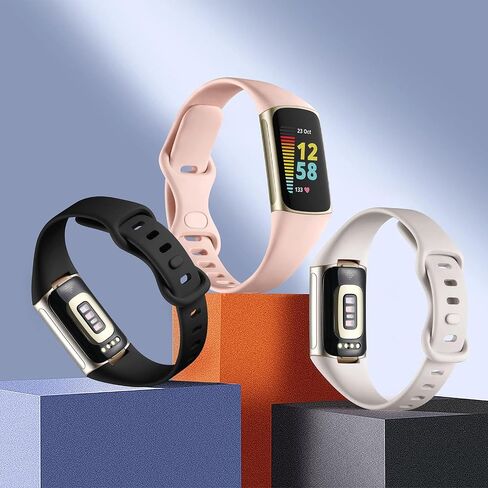 3 حزم نطاقات متوافقة مع Fitbit Charge 5/Charge 6 نطاقات للنساء ، والسيليكون الرياضي الناعم Slim Slim Strap Association Prescons Brachband Presconsists for Fitbit Charge 5/Charge 6 Fitness Tracker in Saudi Arabia