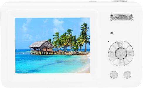 Zopsc 4K Digital Camera 64MP Auto Focus 16X Zoom Anti Shake, 2.4in Portable Travel Camera for Photography Vlogging Gift for Beginners. 650mAh (White) in Saudi Arabia