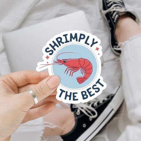 3pcs shrimply أفضل ملصق لطيف تحية الروبيان اللصق هدية المأكولات البحرية طعام المحيط شارات شريرة أفضل ملصقات محبي الروبيان شارات السيارة لأدوات أجهزة الكمبيوتر المحمولة أدوات مربع الهاتف CASE 3 "(S1) in Kuwait