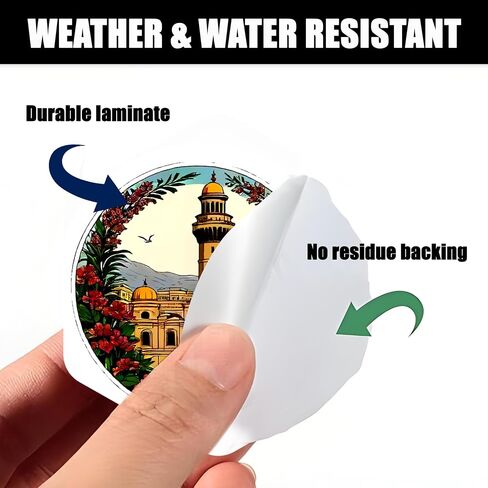 Stickers for Adults Water Bottles Sticker Pack Waterproof Cool Accesory for Laptop, Scrapbooking Decals (Travel) in Kuwait