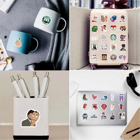 Stickers for Adults Water Bottles Sticker Pack Waterproof Cool Accesory for Laptop, Scrapbooking Decals (Travel) in Kuwait