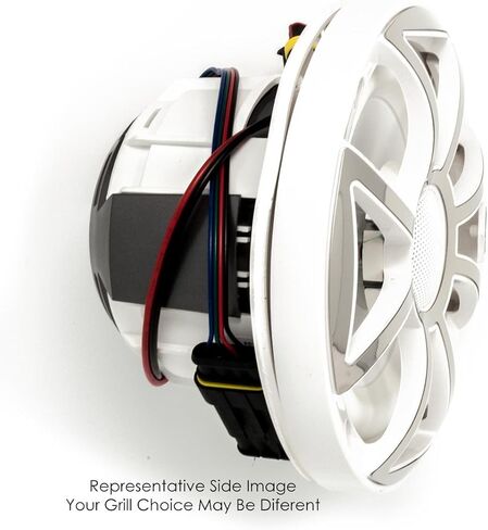 الأصوات الرطبة - اثنين من أزواج Revo 6 -XWW White مغلق XW Grille 6.5 بوصة Marine LED مكبرات صوت محورية in Kuwait