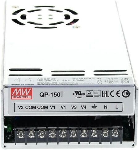 Mean Well QP 150W 5V/3.3V/12V/-5V Switching Power Supply， AC/DC Quadruple Output QP-150-3A Power Supply Driver Transformer for Emergency Lighting, Alarm System, etc in Saudi Arabia
