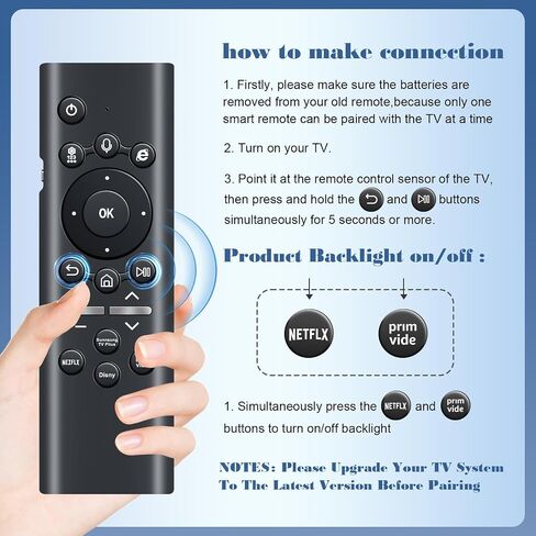 Universal Replacement Remote for Samsung Smart TV with Backlit Keyboard & Voice Control - Compatible with All Samsung Voice TV Remote Control (2019-2024) Series in Saudi Arabia