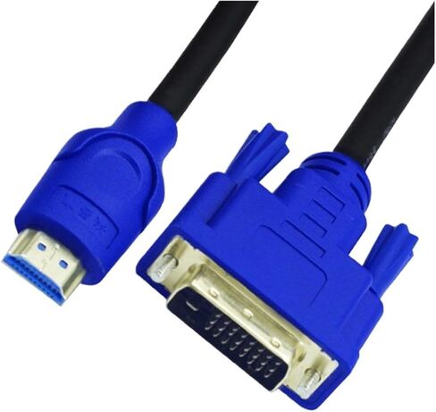 HDMI إلى DVI Adapter Cable Computer TV HD Cable Cable Cable DVI إلى HDMI (2M أسود) in Kuwait