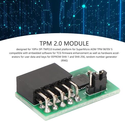 وحدة 10Pin TPM 2.0 ، وحدة TPM واجهة SPI لـ AOM TPM 9670V S مع وحدة أمان شرائح Infineon 9670 لـ TXT والدعم in Kuwait