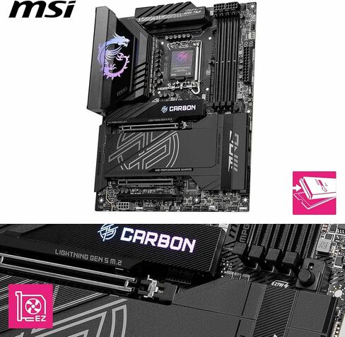 sparepart: MSI MPG Z890 Carbon WiFi Motherboard Intel Z890 LGA ، W129021475 (Motherboard Intel Z890 LGA 1851 (Socket V1) ATX) in Kuwait