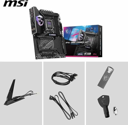 sparepart: MSI MPG Z890 Carbon WiFi Motherboard Intel Z890 LGA ، W129021475 (Motherboard Intel Z890 LGA 1851 (Socket V1) ATX) in Kuwait