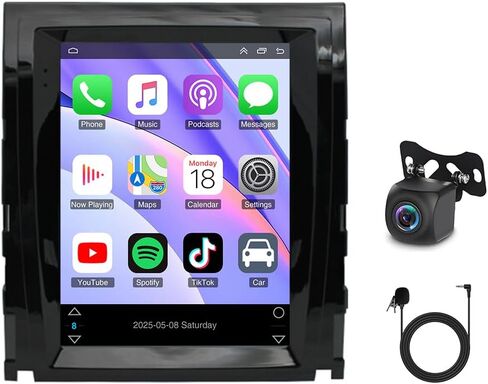 9.7 بوصة راديو السيارة العمودي لـ Cadillac Escalade 2007-2012 مع Carplay Android Auto ، 4+64G شاشة تعمل باللمس الراديو GPS WiFi Bluetooth Camera FM AHD Backup in Saudi Arabia