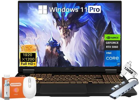 ASUS TUF F16 Gaming Mame Captop ، 16 "FHD+ 2K 165Hz 16:10 3MS Display ، Intel 16-Core I7-14650HX (> I9-13900HX) ، RTX 5060 GPU (> 4070) ، 32 GB DDR5 ، 1 TB Gen 4 SSD ، RGB Backlit KB ، Facial. in Saudi Arabia