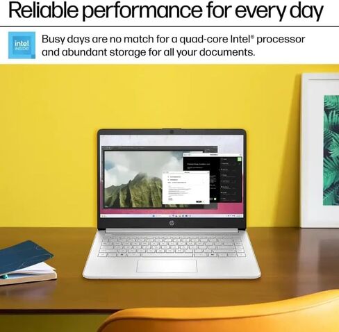 HP 14 "كمبيوتر محمول خفيف الوزن-Intel Quad-Core N150 (حتى 3.6 جيجا هرتز) ، ذاكرة وصول عشوائي 16 جيجابايت ، 128 جيجابايت من UFS + 256 جيجابايت MSD ، Wi-Fi 6 ، عمر البطارية الطويل ، HDMI ، USB-C ، كاميرا الويب HD ، الطلاب و Business ، Windows 11 Pro in Saudi Arabia