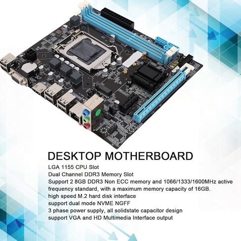 LGA 1155 2nd Gen DDR3 Micro ATX Gaming Motherboard with 3 Phase Power, HD VGA Output in Saudi Arabia