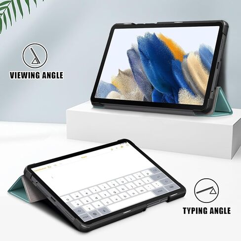 Tablet Travel Case Compatible with Samsung Galaxy Tab A9 8.7 Inch Model 2023 (SM-X110/SM-X115) Trifold Compatible with Smart Tablet, Ultra Slim and Lightweight, Poly Hard Back Case Cover in Saudi Arabia