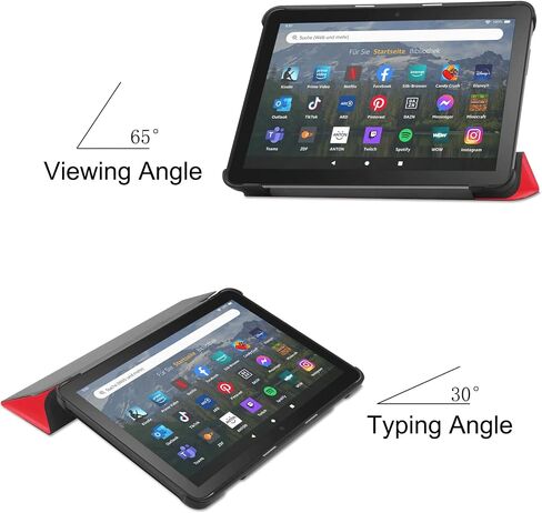 Tablet Travel Case Compatible with Kindle Fire HD 8 and Fire HD 8 Plus (2020,2022 Release), Case Compatible with Tri-fold Smart Tablet, Slim Multi-Angle Viewing Stand Case in Saudi Arabia