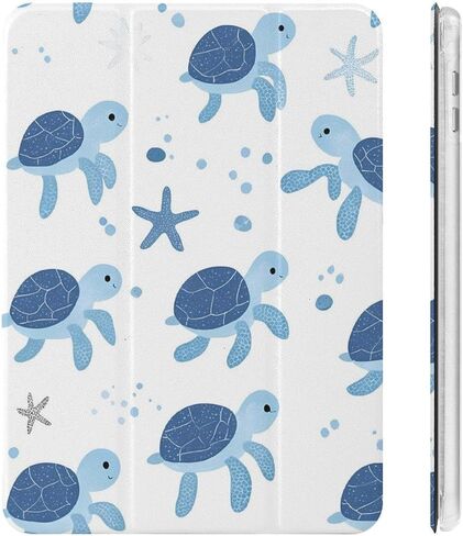 Cute Turtles Starfish Case مع حامل القلم Trifold Trifold Stand متوافق مع iPad Mini 4/5/6 Mini4/5 （7.9in） in Kuwait