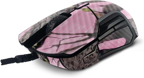 Mayyskins Carbon Carbon Confiber متوافق مع منافسة الفولاذ 5 ألعاب الماوس - Pink Tree Camo | واقي ، دائم من ألياف الكربون المحكم | من السهل تطبيق وتغيير الأنماط | صنع في الولايات المتحدة in Saudi Arabia