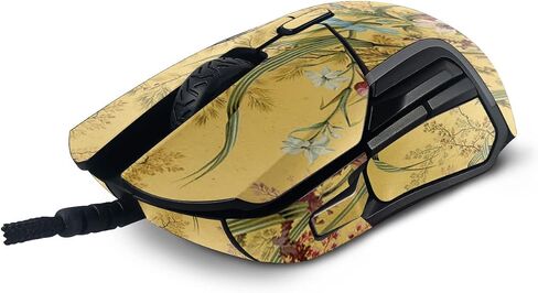 MightySkins Skin Compatible with SteelSeries Rival 5 Gaming Mouse - Yellow Marble End | Protective, Durable, and Unique Vinyl Decal wrap Cover | Easy to Apply and Change Styles | Made in The USA in Saudi Arabia