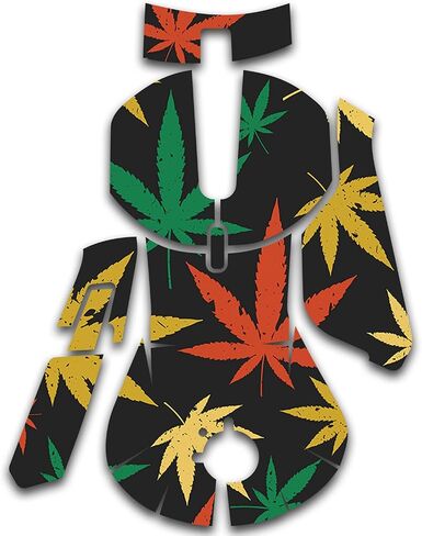 MightySkins Skin Compatible With SteelSeries Rival 5 Gaming Mouse - Rastafari Kush | Protective, Durable, and Unique Vinyl Decal wrap cover | Easy To Apply, Remove, and Change Styles | Made in the USA in Saudi Arabia