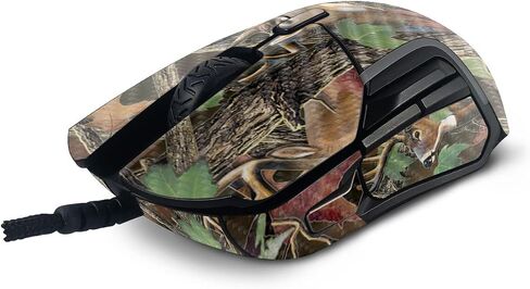 MightySkins Carbon Fiber Skin Compatible with SteelSeries Rival 5 Gaming Mouse - Buck Camo | Protective, Durable Textured Carbon Fiber Finish | Easy to Apply and Change Styles | Made in The USA in Saudi Arabia
