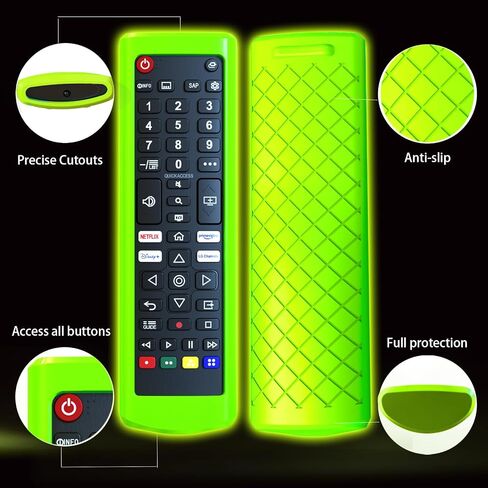 3Pack Case for LG TV Remote, Glow in The Dark Cover for LG Remote Control for Smart TV, Battery Cover Replacement Sleeve Skin Glow in The Dark Green Purple Blue in Saudi Arabia