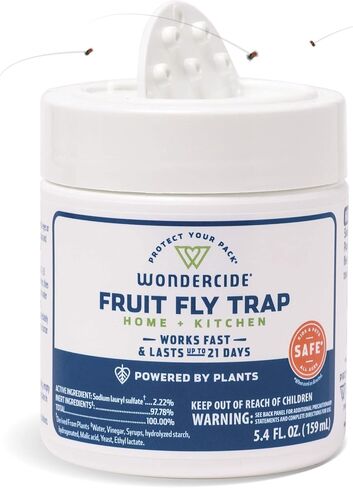 Wondercide - مصيدة ذباب الفاكهة للمطبخ والمنزل والمناطق الداخلية - قاتل ذباب الفاكهة - آمن للحيوانات الأليفة والأشخاص - صنع في الولايات المتحدة الأمريكية وعلى أساس نباتي - 5.4 أونصة - عبوتان in Kuwait
