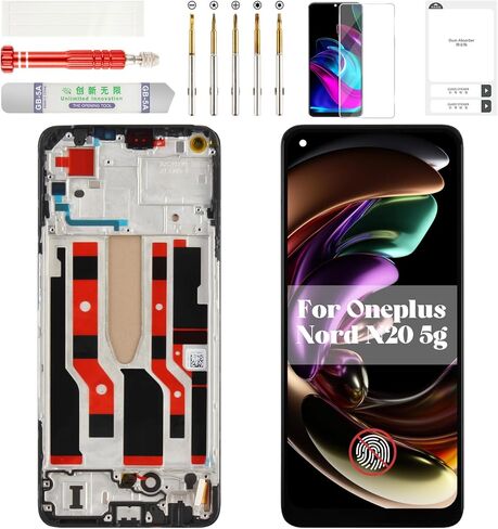 TFT لـ OnePlus NORD N20 5G شاشة استبدال OnePlus NORD N20 5G LCD Digitizer لـ OnePlus GN2200 استبدال الشاشة اللمس مع إطار CPH2459 أسود (بدون وظيفة بصمة الإصبع) in Kuwait
