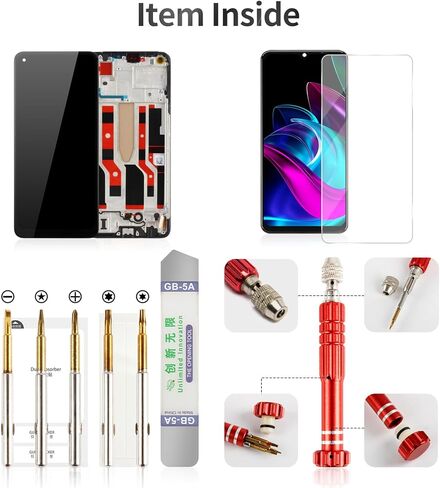 TFT لـ OnePlus NORD N20 5G شاشة استبدال OnePlus NORD N20 5G LCD Digitizer لـ OnePlus GN2200 استبدال الشاشة اللمس مع إطار CPH2459 أسود (بدون وظيفة بصمة الإصبع) in Kuwait