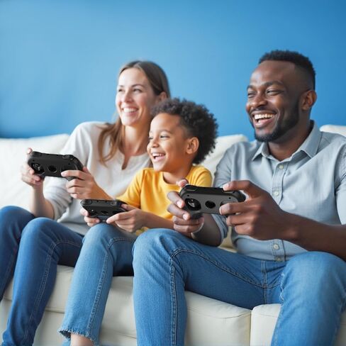 Grips متوافقة مع Nintendo Switch for Joy Con & OLED ، إكسسوارات مجموعة مقبض مضادة للانزلاق مريح للتبديل New Joy Cons Controller ، 2 Pack (Black) in Kuwait