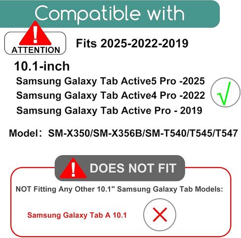 حزمة Keanboll 2 مصممة لـ 2025 New Samsung Galaxy Tab Active5 Pro 10.1 "واقي شاشة زجاجي مقسّر ، (X350/X356B) in Kuwait