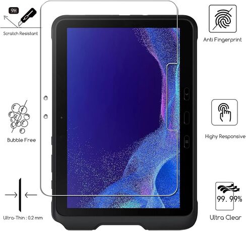 حزمة Keanboll 2 مصممة لـ 2025 New Samsung Galaxy Tab Active5 Pro 10.1 "واقي شاشة زجاجي مقسّر ، (X350/X356B) in Kuwait