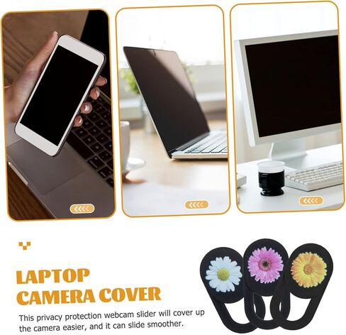 Vaguelly 3pcs Webcam Privacy Lens Protectors Thin Flower Pattern for Laptop Desktop and Self-Adhesive Webcam for Enhanced Privacy in Saudi Arabia