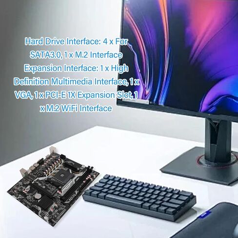 AM4 Motherboard ، فتحة PCI E 16x Gen 3.0 ، M.2 Port ATX ، للألعاب ، مع بطاقة صوت القناة USB3.0 in Kuwait