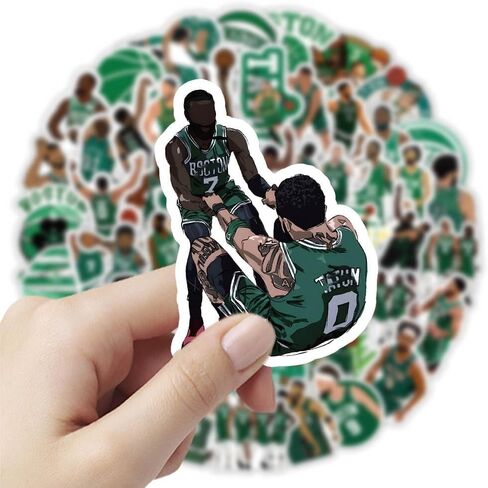 100 PCS Boston American American Celtics Basketic Star Star Process for BottoD ، الكمبيوتر المحمول ، الدراجات ، الكمبيوتر ، دراجة نارية ، حالة سفر ، شارات ملصقات الديكور شارات السيارة in Kuwait