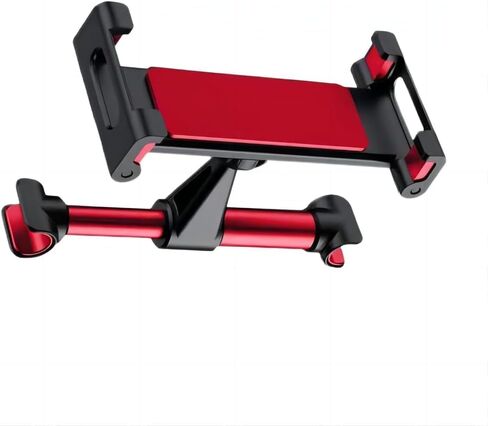 Car Headrest Stand - Advanced Rotatable Lazy Stand for Mobile Phones, Tablets, Gaming Devices 4.7-12.9 inch Device Use C Style (Red) in Saudi Arabia