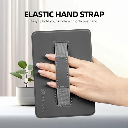 Morock Slim Case لـ 6 "Kindle Paperwhite 10th Generation 2018 الإصدار (الطراز رقم PQ94WIF) ، غطاء جلدي خفيف الوزن مع حزام يدوي ، حالة الاستيقاظ/النوم التلقائي لقارئ Amazon E ، Khaki Leopard Print in Kuwait