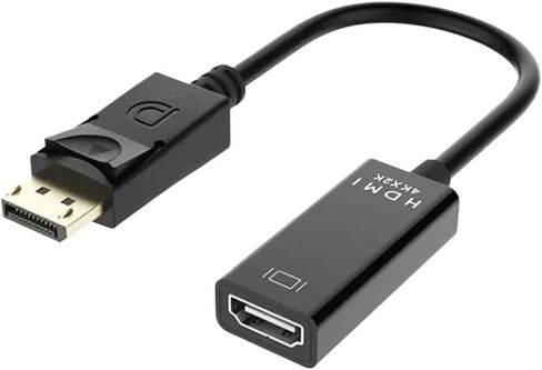 4K DisplayPort to HDMI-Compatible Adapter Male DP to Female HDMI-Compatible Cable Converter Video for HDTV PC Projector(DP 4K 25cm) in Saudi Arabia