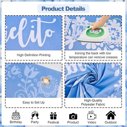 Brown Cielito Lindo Backdrop for Cielito Lindo Party Decoration, Talavera Party Decor, 6 x 3.6 Ft in Saudi Arabia