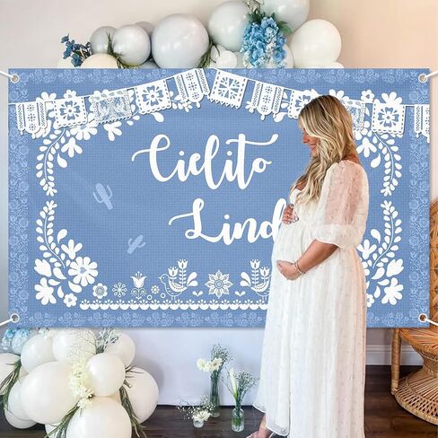 Brown Cielito Lindo Backdrop for Cielito Lindo Party Decoration, Talavera Party Decor, 6 x 3.6 Ft in Saudi Arabia