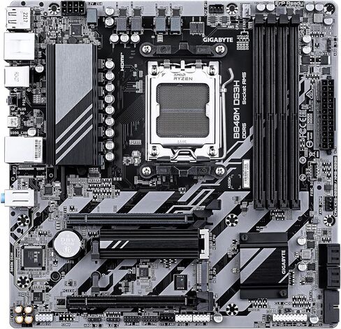 GIGABYTE B840M DS3H Motherboard - AMD Ryzen 9000 CPUs, 8+2+2 Phases VRM, up to 8200MHz DDR5, 2xPCIe 4.0 M.2, 2.5GbE LAN, USB 3.2 Gen 1 in Saudi Arabia