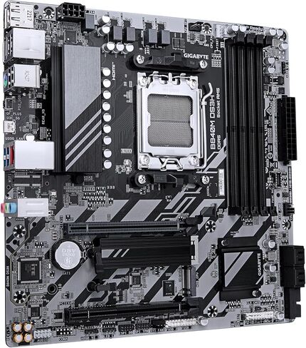 GIGABYTE B840M DS3H Motherboard - AMD Ryzen 9000 CPUs, 8+2+2 Phases VRM, up to 8200MHz DDR5, 2xPCIe 4.0 M.2, 2.5GbE LAN, USB 3.2 Gen 1 in Saudi Arabia